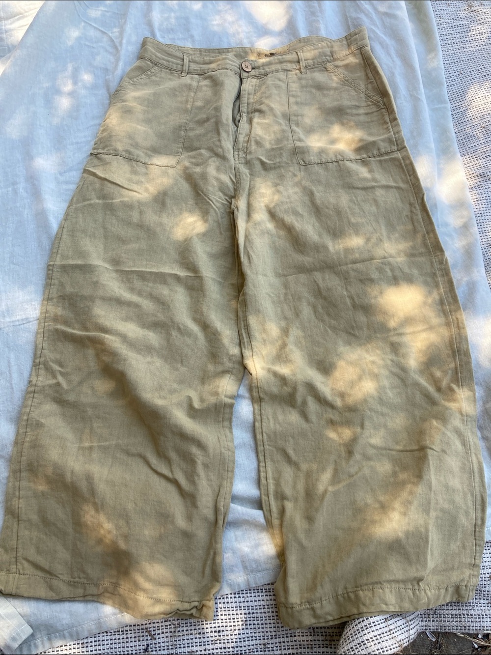 Rip curl wide leg linen cotton pants XL